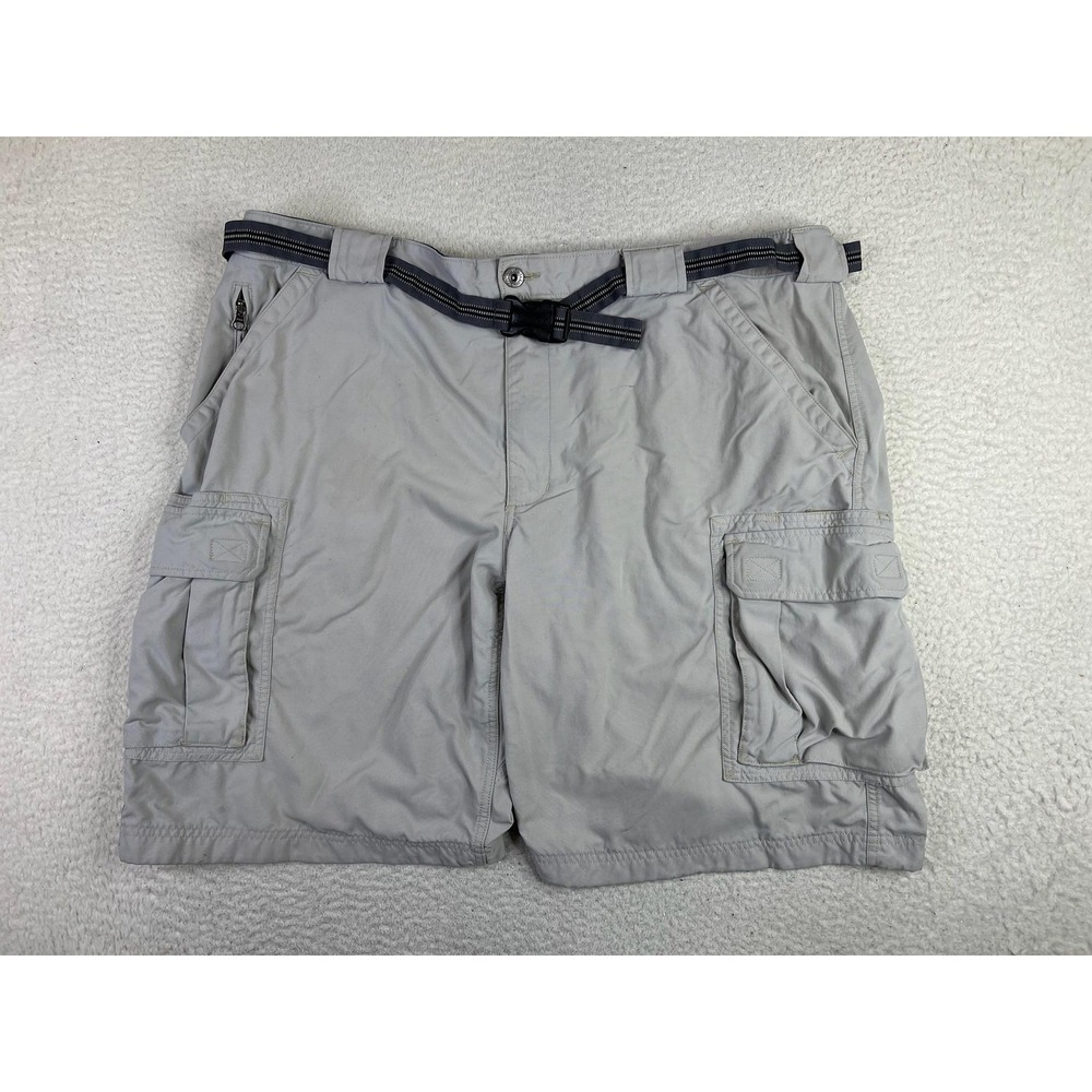 Duluth Trading Co Shorts Mens 2XL Gray Cargo 10" Inseam Nylon Adjustable Waist